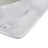 elegantes geometrisches, weißes Marmor mit gebürst Schneidebrett (Ecke)