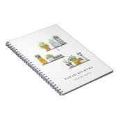 Elegantes gepolstertes Haus Pflanze Wasserfarben B Notizblock (Rechte Seite)
