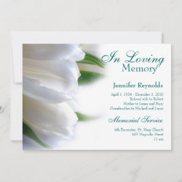 Elegantes Gerahmtes Foto Gedenkstätte Beerdigung S Einladung