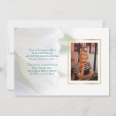 Elegantes Gerahmtes Foto Gedenkstätte Beerdigung S Einladung (Rückseite)