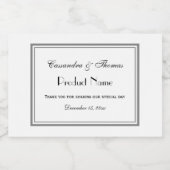 Elegantes Gerahmtes H-Lebensmittel-Label Lebensmitteletikett (Einzelnes Label)