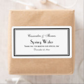 Elegantes Gerahmtes H-Wasser-Flaschenetikett (Insitu)