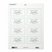 Elegantes, Gerahmtes H-Wasser-Flaschenetikett (Vorne)