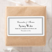 Elegantes Gerahmtes H-Wasser-Flaschenetikett (Insitu)