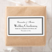 Elegantes Gerahmtes H Weinflaschen-Etikett (Insitu)