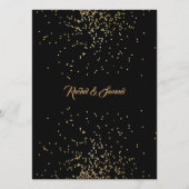 Elegantes Gerahmtes Hochzeitsmenü Menükarte (Rückseite)