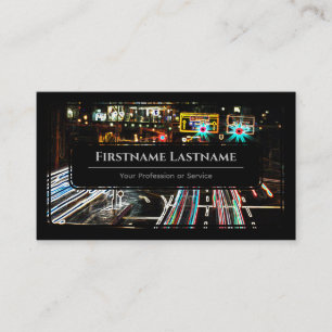 Elegantes gerahmtes Neonlicht Visitenkarte