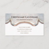 Elegantes Geschäft mit hellen Holzschmuckstücken i Visitenkarte (Rückseite)