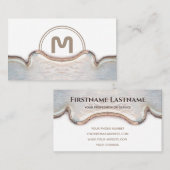 Elegantes Geschäft mit hellen Holzschmuckstücken i Visitenkarte (Vorne/Hinten)