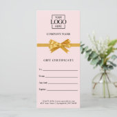 Elegantes Geschäft Personalisierte Geschenkkarte (Stehend Vorderseite)