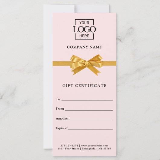 Elegantes Geschäft Personalisierte Geschenkkarte (Vorderseite)