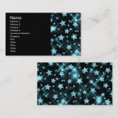 Elegantes Geschäfts-blaue Glitzer-Sterne Visitenkarte (Vorne/Hinten)