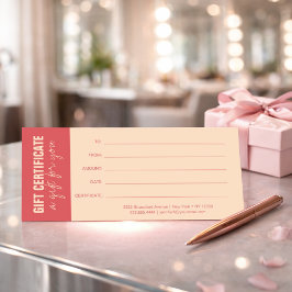 Elegantes Geschäfts-Geschenk-Zertifikat Rose & Elf