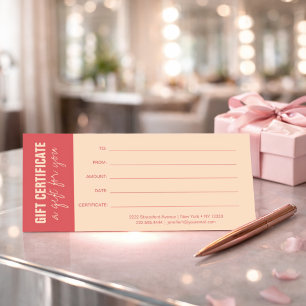 Elegantes Geschäfts-Geschenk-Zertifikat Rose & Elf