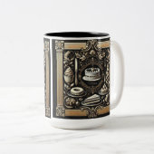 Elegantes Geschenk für Bäcker Zweifarbige Tasse (VorderseiteRechts)