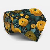 Elegantes Geschenk für den Freund Ranunculus-Blume Krawatte (Gerollt)