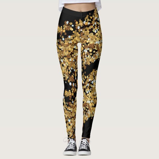 Elegantes Geschenk für Glitzern des modernen Schwa Leggings (Vorderseite)