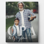 Elegantes Geschenk für OPA & Grandchild Foto Keepa Fotoplatte (Vorderseite)