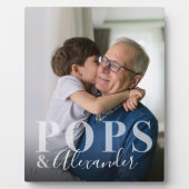 Elegantes Geschenk für Pop & Großkind Foto Keepake Fotoplatte (Vorderseite)