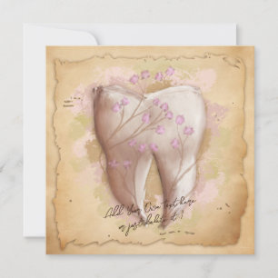 Elegantes Geschenk für Vintage Zahnärzte Einladung