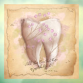 Elegantes Geschenk für Vintage Zahnärzte Fensteraufkleber (Blatt 3)