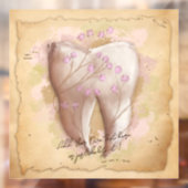 Elegantes Geschenk für Vintage Zahnärzte Fensteraufkleber (Blatt 2)