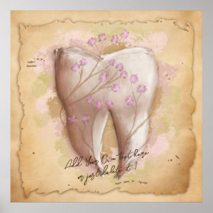 Elegantes Geschenk für Vintage Zahnärzte Poster