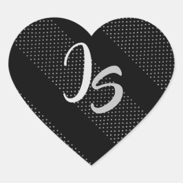 Elegantes Geschenk mit personalisieren der Silver  Herz-Aufkleber