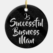 Elegantes Geschenk mit personalisieren der Silver  Keramik Ornament (Hinten)