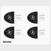 Elegantes Geschenk mit personalisieren der Silver  Ovaler Aufkleber (Blatt)