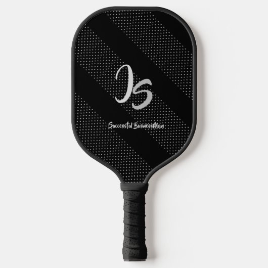 Elegantes Geschenk mit personalisieren der Silver  Pickleball Schläger (Vorderseite)