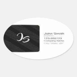 Elegantes Geschenk mit personifizieren silbernes Ovaler Aufkleber