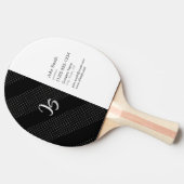 Elegantes Geschenk mit personifizieren silbernes Tischtennis Schläger (Seitenansicht)