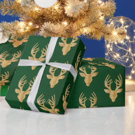 Elegantes Geschenk von Emerald Green Gold Weihnach Geschenkpapier
