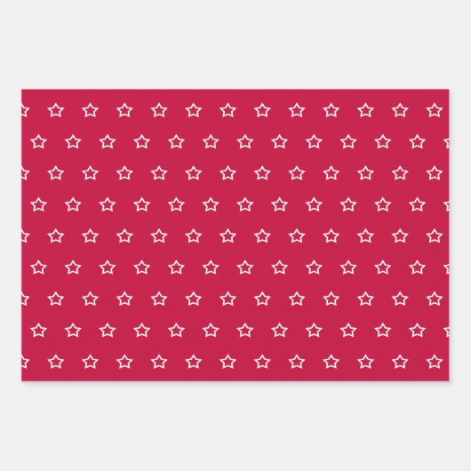 Elegantes Geschenk von Red White Christmas Tree Mu Geschenkpapier Set (Vorderseite 2)