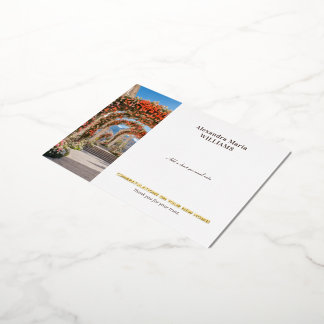 Elegantes Geschenk zur Wohnungsübergabe für Makler Folien Feiertagspostkarte