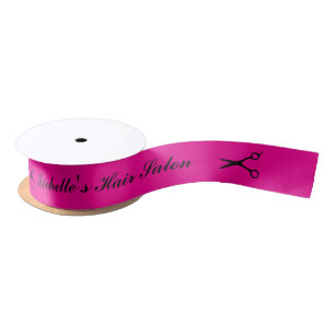 Elegantes Geschenkband für Friseure mit Scheren-Lo Satinband