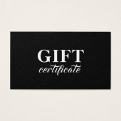 Elegantes Geschenkgutschein (Vorderseite)