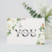 Elegantes Geschenkgutschein für Floristen (Stehend Vorderseite)