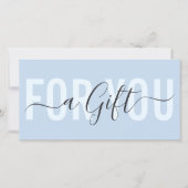 Elegantes Geschenkgutschein für moderne einfache T (Vorderseite)