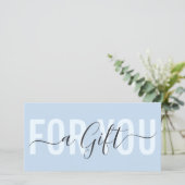 Elegantes Geschenkgutschein für moderne einfache T (Stehend Vorderseite)