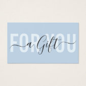 Elegantes Geschenkgutschein für moderne einfache T (Vorderseite)