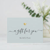 Elegantes Geschenkgutschein für moderne Skripte (Stehend Vorderseite)