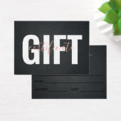 Elegantes Geschenkgutschein in Schwarz Rosa (Schreibtisch)