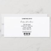 Elegantes Geschenkgutschein in Schwarz und Weiß (Rückseite)