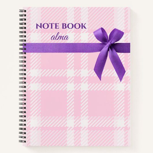 Elegantes Geschenkwrap-Notebook mit Ribbon-Design Notizblock (Vorderseite)