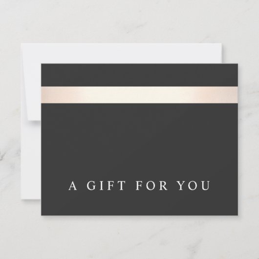 Elegantes Geschenkzertifikat aus Gold und schwarz  (Vorderseite)