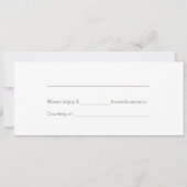 Elegantes Geschenkzertifikat "Blaues marokkanische (Rückseite)