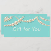 Elegantes Geschenkzertifikat für Aquamarine und Pe (Vorne/Hinten)