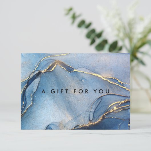 Elegantes Geschenkzertifikat für Marmormarmorflasc (Stehend Vorderseite)